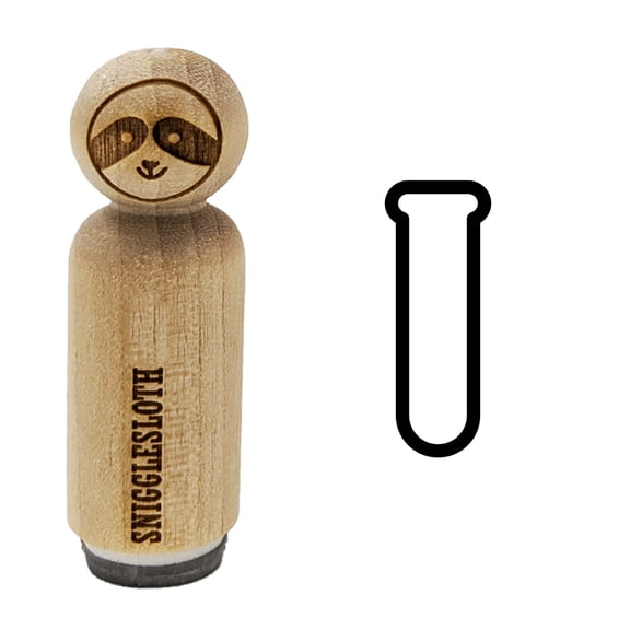 Science Glassware Test Tube Outline Rubber Stamp for Scrapbooking Crafting Stamping - Mini 1/2 Inch