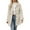Beige, variant on Women's Wool Blend Trench Coat Mid Length Double Button Front Elegant Slim Fit Overcoat For Fall Winter Casual Wear
