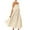 B-Beige, variant on Women Striped Sleeveless Maxi Dress Swing Cutout Midi Dress Backless Smocked Spaghetti Strap Boho Flowy Sundress