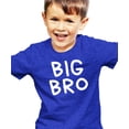 thumbnail image 3 of Big Bro Shirt for Boys Handwritten Older Brother Graphic T-Shirt Vintage Royal Shirt Youth Small, 3 of 5