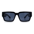 thumbnail image 4 of Locs Mens Bold Gothic Logo Thick Arm Horn Rim Gangster All Black Sunglasses [57mm] Black Gold, 4 of 7