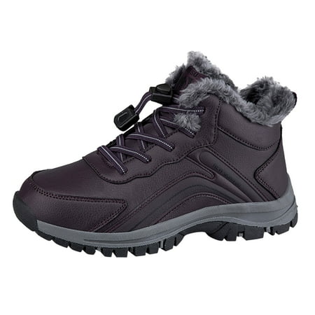 

ZAROYEAX Couples Autumn and Winter High Top Outdoor Cotton Shoes for Men and Women Plus Cotton Thickened Warm Walking Shoes Non Leather Sneakers