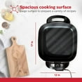 thumbnail image 5 of 12-Inch Electric Skillet with Adjustable Temp, PFOA-Free Non-Stick, Cool-Touch Handles - Red, 5 of 7