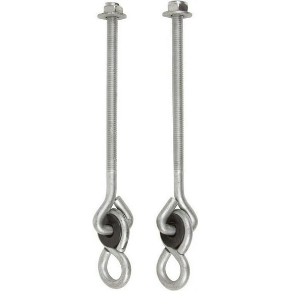 Swing Set Stuff 6" x 3/8" Nylon Bushing Swing Hanger Pair, Black