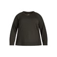 thumbnail image 5 of Terra & Sky Women's Plus Size Sweatshirt with Long Sleeves, Sizes 0X-4X, 5 of 5