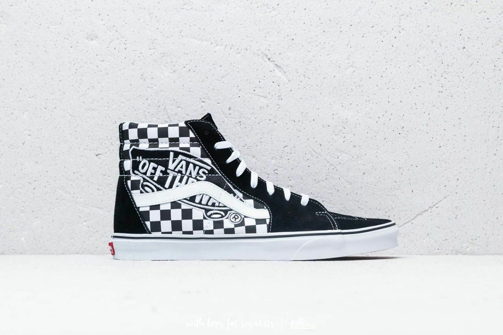 Vans SK8 Hi Vans Patch Black/True White Men's Classic Skate Skate Shoes