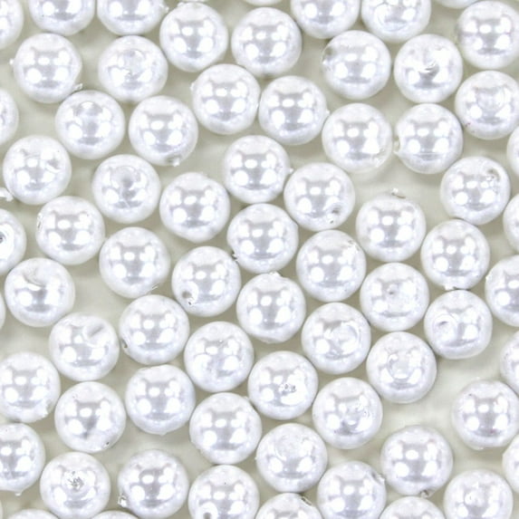 Koyal Wholesale 8mm Centerpiece Vase Filler Vintage Pearls, 4.5-Pound, White