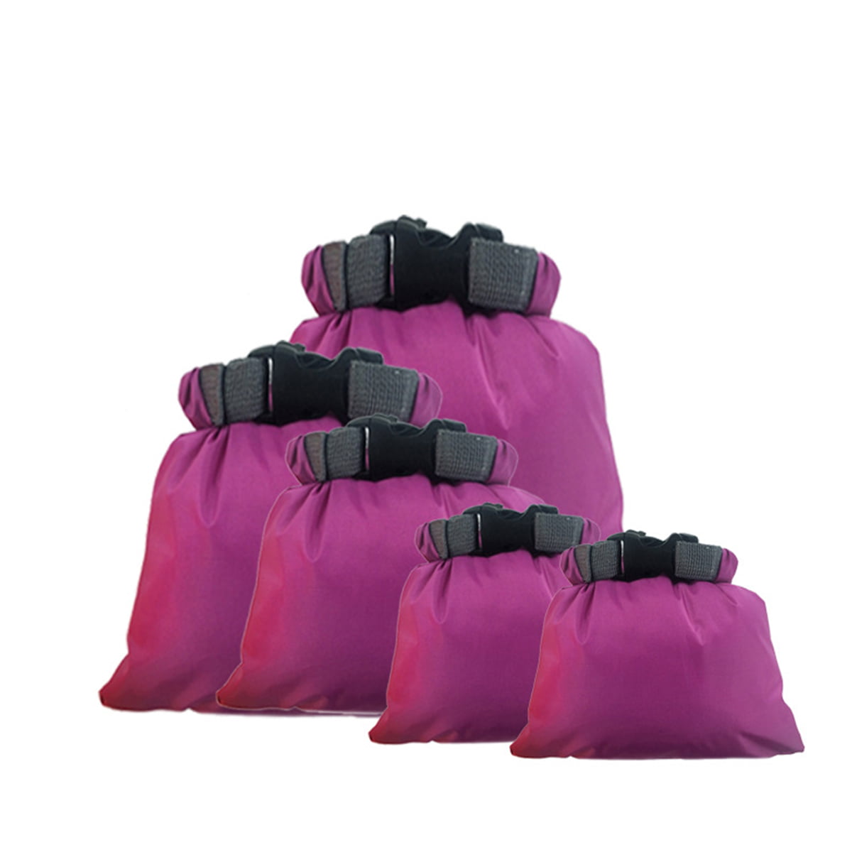 5 PCS Waterproof Bag Set Storage Roll Top Dry Bag Set for Skating Camping Travel