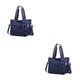 thumbnail image 3 of Sonducket Bolso bandolera grande de nailon para mujer, resistente al agua y duradero, con múltiples bolsillos, bandolera azul Azul 2Conjunto, 3 of 6