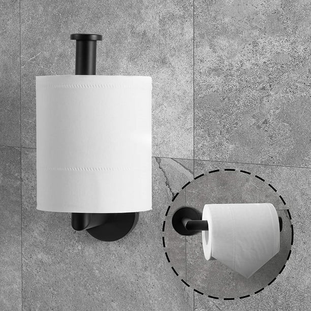 Porte Rouleau Papier Toilette Noir, Support Papier Toilette Mural pour  Salle de Bain, Acier Inoxydable 304, Dérouleur Papier Toilette WC (Noir  Mat)-2 pièces 