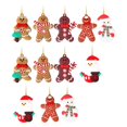 thumbnail image 4 of Decoración navideña colgante, decoración del de Navidad, diseño de escena, regalo de Navidad para decoraciones de guirnaldas, suministros para 12 piezas de hombre de jengibre, 4 of 10
