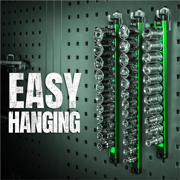 S K Hand Tools 3/8 Drive, 12 Piece, 6 Point, Deep, SAE Chrome Socket Set. Packaged on a Rail