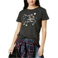thumbnail image 2 of ban.do Womens Casual Graphic T-Shirt, Black, X-Small, 2 of 2