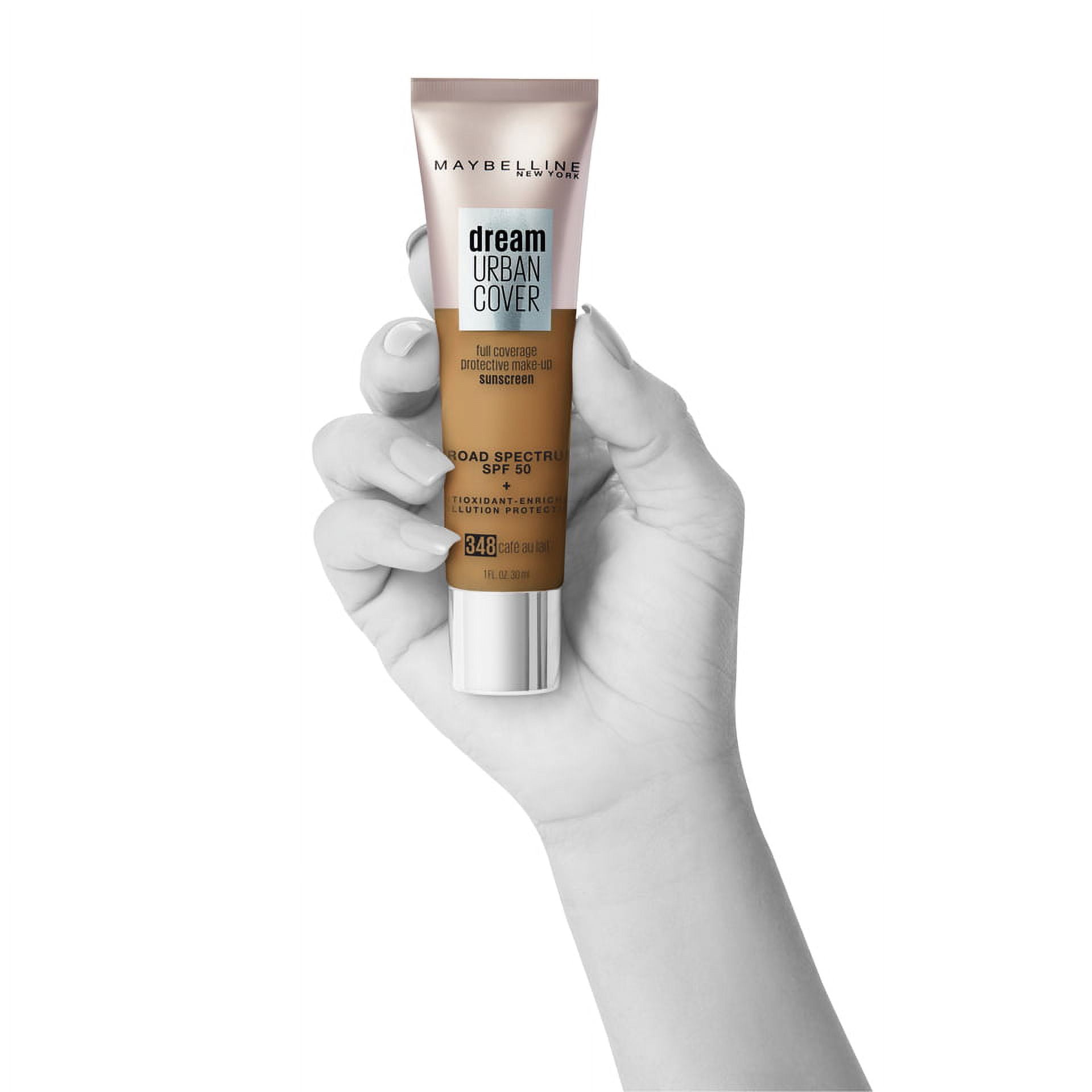 Maybelline Dream Urban Cover Full Coverage Foundation, SPF 50, Cafe Au Lait