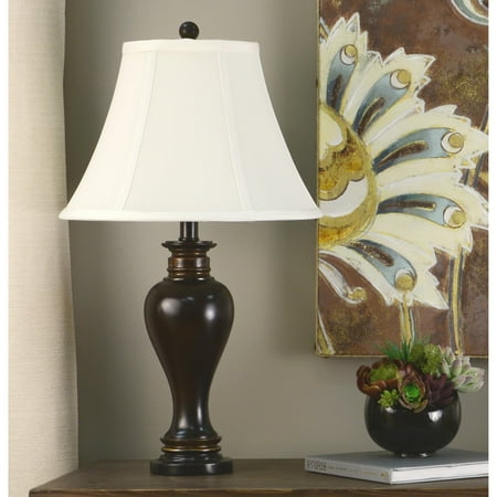 Americana Bronze Table Lamp (Decor Therapy Walnut Ridge Bronze Resin Table Lamp with Barclay Gold Highlights and Soft Cream Silken)