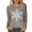 Gray, variant on Raeneomay Women's Tee 3/4 Sleeve Crewneck Relaxed Fit Christmas