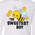 thumbnail image 4 of Inktastic The Sweetest Boy with Bee and Honey Combs Long Sleeve Youth T-Shirt, 4 of 5
