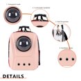 thumbnail image 2 of Mochila Transporte Gato Mochila de transporte para gatos Astronaut Bubble Pet Outing Bag Space Pet Backpack (Rosa), 2 of 8