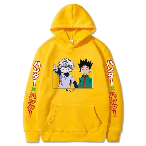 Hunter X Hunter Japón Anime hombres mujeres sudaderas con capucha Harajuku Gon Killua estampado de talla grande sudadera Unisex Otoño Invierno ropa de calle