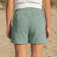 thumbnail image 3 of Girls Volleyball Shorts Athletic Running Green Shorts Elastic 10-11 Years Girl Clothes Summer, 3 of 4
