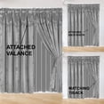 thumbnail image 4 of Gorgeous Home Linen Window Curtain 2 Panels 60 " Wide X 84" Length (each) Rod Pocket Floral Design With Attached Valance Sage Green Color, 4 of 5