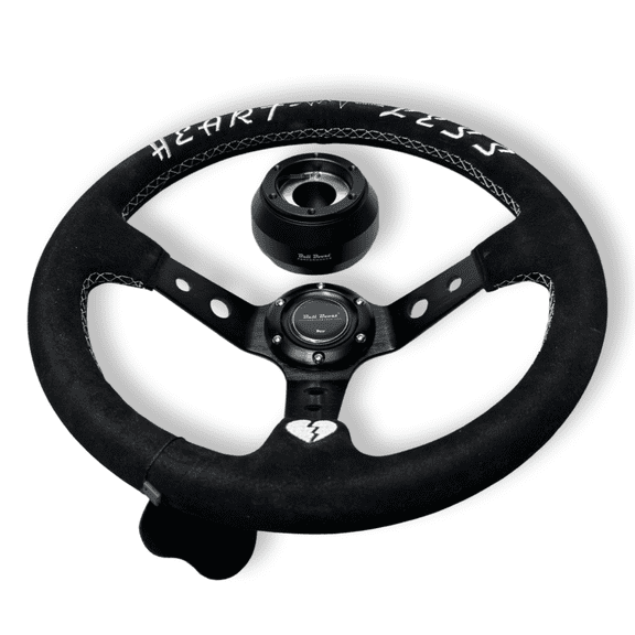 Suede Deep Dish Steering Wheel   Short Hub Adapter Kit For Toyota Camry Corolla