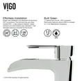 thumbnail image 5 of Vigo Vgt1073 Donatello 18" Rectangular Glass Vessel Bathroom Sink - Chrome, 5 of 10