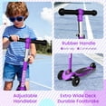 thumbnail image 6 of 2-in-1 Kids Scooter for Ages 3-12, 3 Wheel Lean to Steer Scooter with LED Light-Up Wheels, Adjustable Handlebar, Foldable & Detachable for Boys & Girls,Purple, 6 of 8