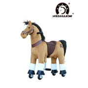 Medallion Ride On Toy Horse Brown Horse - Small Size