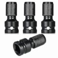 thumbnail image 1 of 4 Pcs Impact Adaptor 1/2 Square Drive To 1/4 Hex Shank Socket Adapter Quick Release Chuck Converter ju, 1 of 5