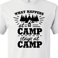 thumbnail image 4 of Inktastic What Happens at Camp Stays at Camp with Tent and Woods T-Shirt, 4 of 5