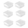 thumbnail image 1 of 6 mini cajas de almacenamiento de plástico transparente para coleccionar artículos pequeños, cuentas, joyas, tarjetas de presentación, 1 of 8