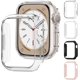 thumbnail image 2 of [4 Pack] Compatible for Apple Watch Case Series 8 7 41mm [NO Screen Protector], All-Around Protective PC Hard Bumper Cover Face for iWatch Series 8 7 41mm (Black/Clear/White/Pink, 41mm), 2 of 5