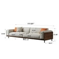 thumbnail image 4 of NessCarsti Mod. 4-seater sofa - Timecloud couch, wood frame/metal legs,suit office/apartment/living rm, 111.81", grey, 4 of 7