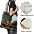 thumbnail image 3 of Trash Truck Bolso de tela con estampado de lienzo para mujer, bolsa de compras reutilizable y estética, con cremallera interior, regalo para mujer, 35 × 40 cm., 3 of 6