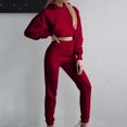 thumbnail image 2 of Dyegold Jumpers For Women Ladies Women Sweatsuits Sets Womens Sweat Suits 2 Piece Set Fleece Winter Warm ​Prime Day 2023 ​Christmas ​Pink Set, 2 of 7
