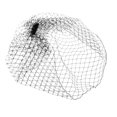 thumbnail image 4 of Tocados Perfecl de Jaula de Pájaros Negro para Boda, 4 of 4