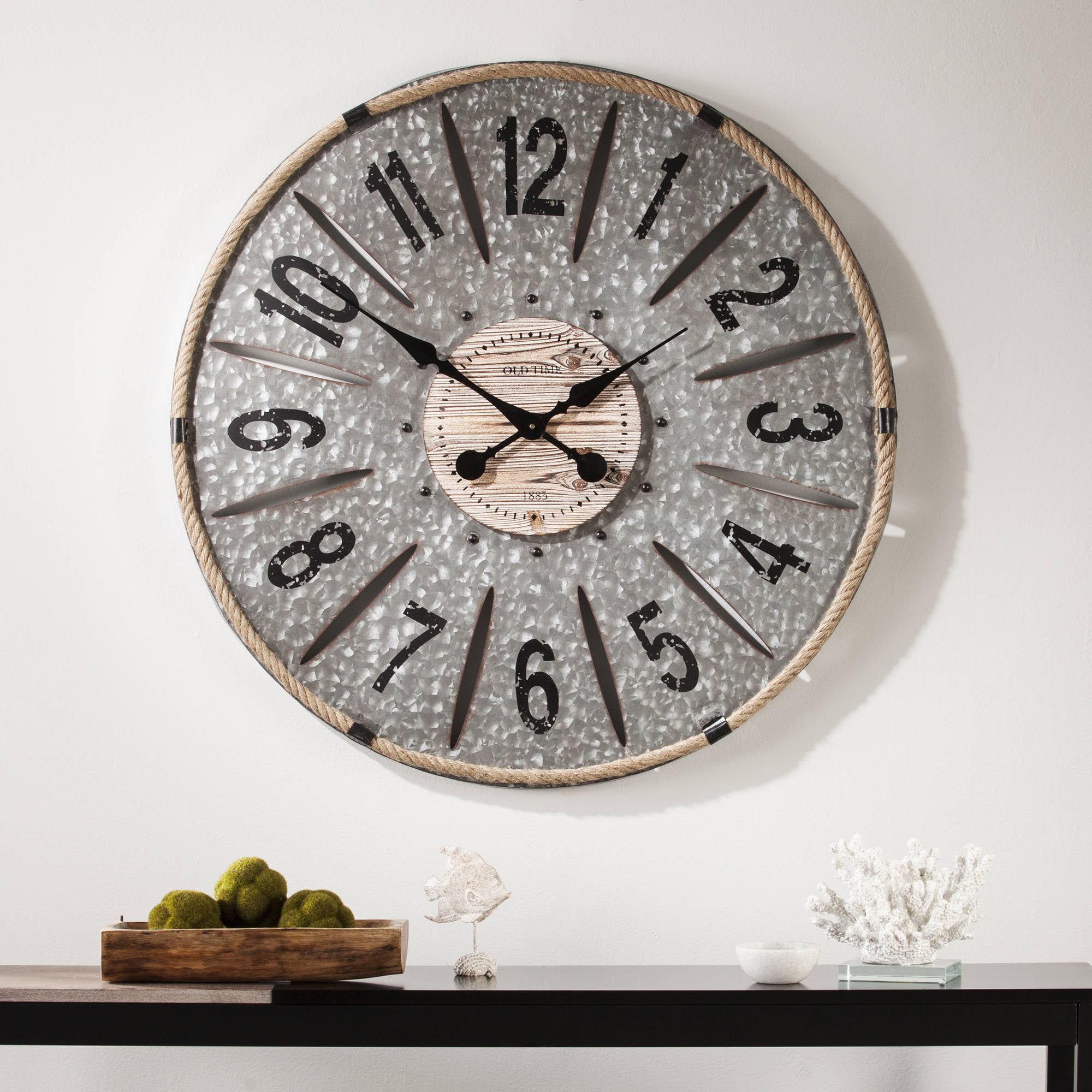 Ramira Decorative Oversized Wall Clock, Metal - Walmart.com