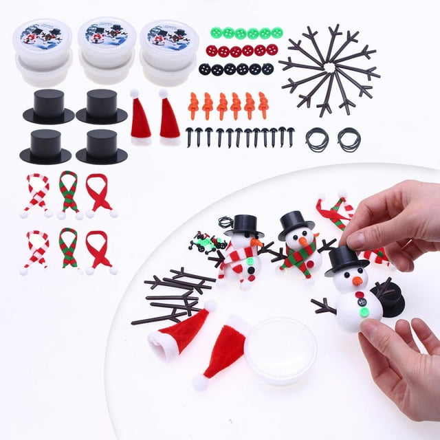 Kit de Manualidades de Muñeco de Nieve Soledad Relleno de Calcetín Navideño DIY