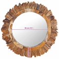 thumbnail image 4 of vidaXL Wall Mirror 60 cm Teak Round, 4 of 4