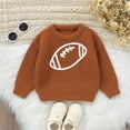 thumbnail image 2 of SUYIDA Boys Cable Knit Sweater ,Boys Autumn Winter Knitted Sweater Cute Rugby Style Embroidered Pullover Top Warm Soft Comfortable Cozy Casual Wear Kids, 2 of 6