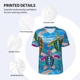 thumbnail image 4 of Balery Little Sea Turtles Baseball Jersey for Men Casual Button Down Shirts Short Sleeve Active Team Sports Uniform-X-Large, 4 of 9