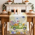 thumbnail image 2 of Table Runner 48 Inches Long for Kitchen Dining, Spring Truck Flowers Dresser Scarf Farmhouse, Dining Table Decorations for Wedding/Parties, Watercolor Floral Butterflies Yellow 13 x 48 In, 2 of 8