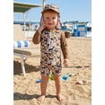 thumbnail image 4 of BemeyourBBs Toddler Baby Boy Hunting Duck Swimsuit with Sun Hat 3 Pieces Outfit Infant Boy Bathing Suit Long Sleeve Rash Guard Camouflage Print Zipper Swimming Tops Swim Trunks Shorts Set Swimwear, 4 of 9