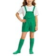 thumbnail image 1 of Odeerbi Chicos Niñas 3 Piezas Preppy Outfit Camiseta de Manga Corta y Pantalones Cortos Generales Con Set de Uniforme Escolar de Las Medias, 1 of 9