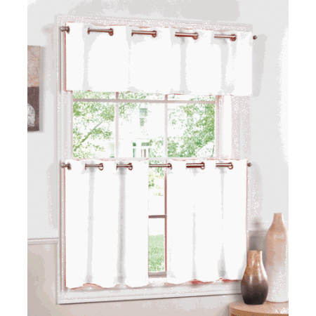 Jackson Grommet Top Cafe Curtain Tier And Valance Set 24 Long