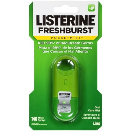 Listerine PocketMist Oral Care Mist, Freshburst 7.7 mL (Pack of 3)