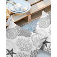 thumbnail image 3 of Outdoor Waterproof Pillow Covers Pack of 2, Coral Sea Snail Starfish Grey Black Costal Pattern Decorative Throw Pillowcases Cushion Covers for Garden Patio Tent Sofa Couch, 26x26 inch, 3 of 8