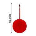 thumbnail image 3 of 12PC Red&Green Fluffy Christmas Pom Pom Ball Ornament, 3.14Inch Plush Fuzzy Hanging Balls, Christmas Tree Decorations, Holiday Hanging Pendant for Wreath, Mantel, Window, Indoor Xmas Home Party Decor, 3 of 10
