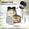 thumbnail image 4 of Yspwyqan Jungle Baby Otter Kids Backpack Set 4Pcs with Lunch Box Pencil Case Water Bottle Bag, 17 Inch Double Zipper Lightweight Bookbags Fits 14" Laptop for Elementary School, 4 of 7